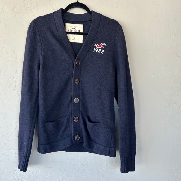 Hollister Sweaters - Vintage Hollister University Cardigan Sweater Wool Blend Size Medium